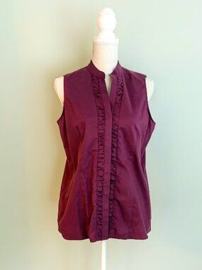 Coldwater Creek Sleeveless Button Down Blouse Large